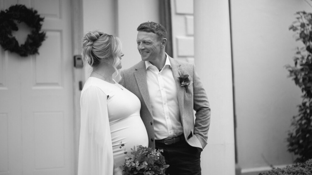 A photograph of a couple just married in Devon. Shot by UK Photographer, Chris Goddard.
