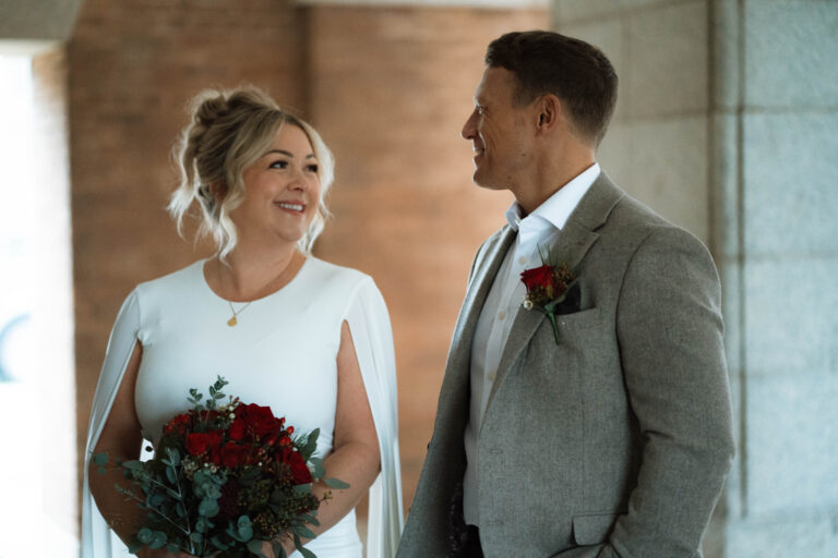 A photograph of a couple just married in Devon. Shot by UK Photographer, Chris Goddard.