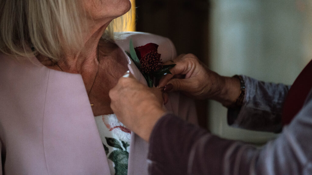 A photograph of a couple just married in Devon. Shot by UK Photographer, Chris Goddard.
