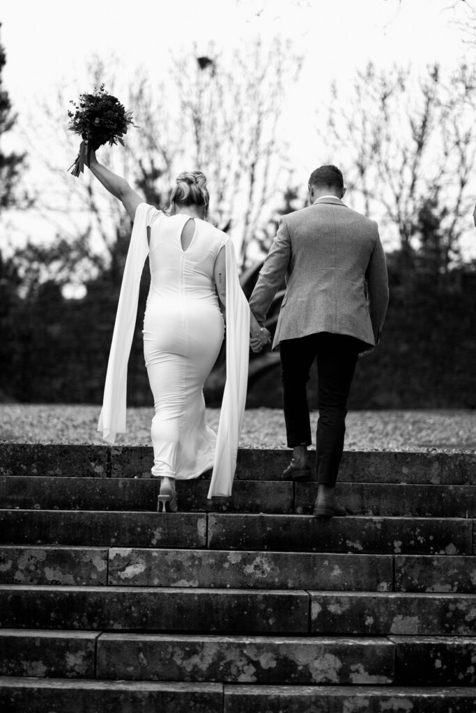 A photograph of a couple just married in Devon. Shot by UK Photographer, Chris Goddard.