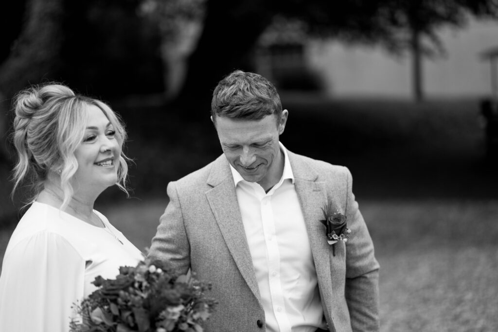 A photograph of a couple just married in Devon. Shot by UK Photographer, Chris Goddard.