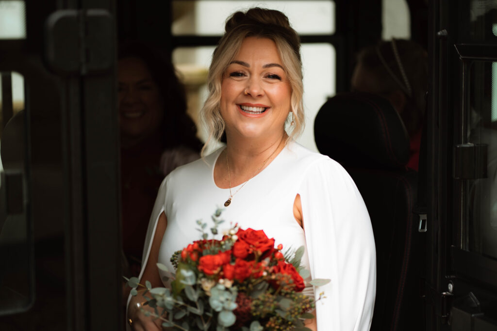 A photograph of a couple just married in Devon. Shot by UK Photographer, Chris Goddard.