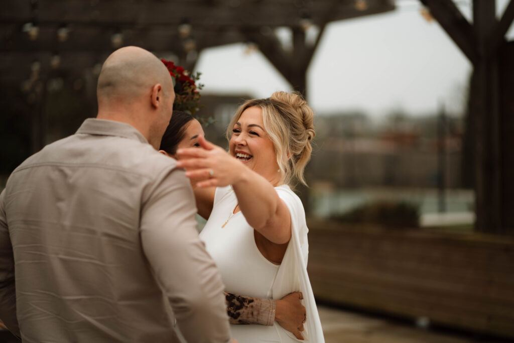 A photograph of a couple just married in Devon. Shot by UK Photographer, Chris Goddard.