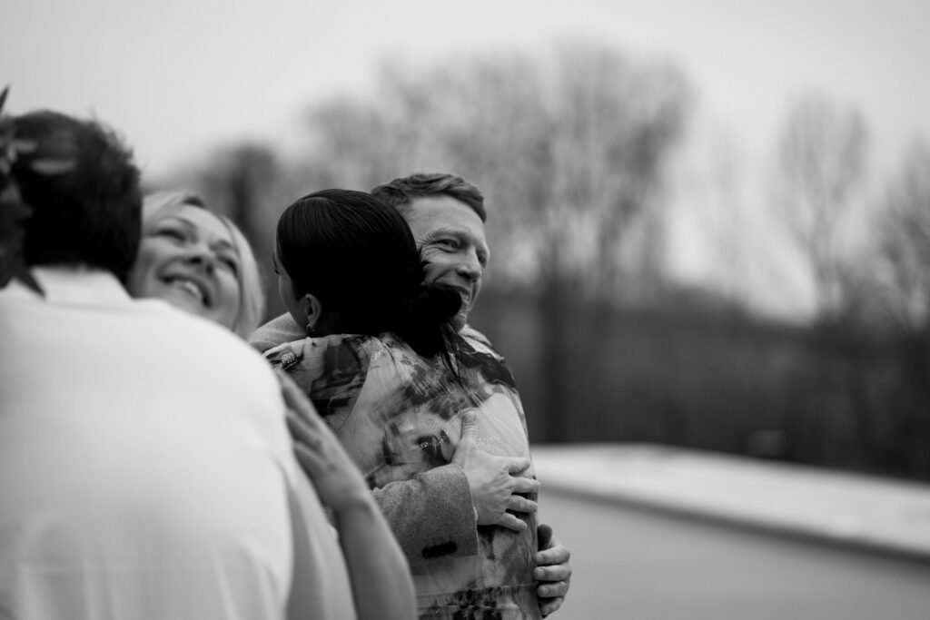 A photograph of a couple just married in Devon. Shot by UK Photographer, Chris Goddard.