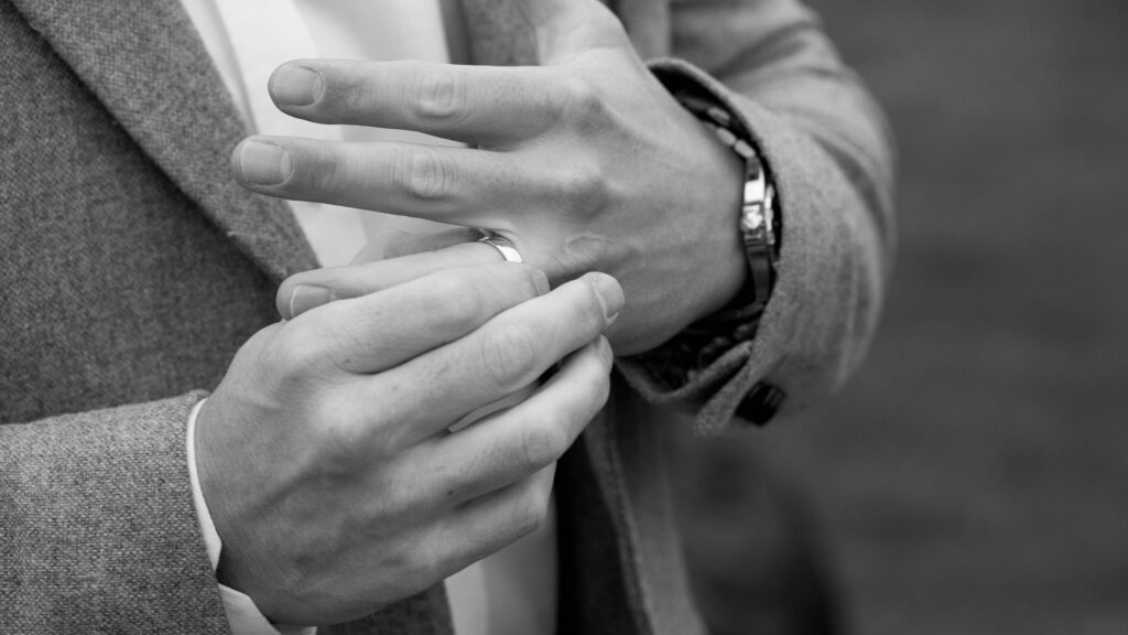 A photograph of a couple just married in Devon. Shot by UK Photographer, Chris Goddard.