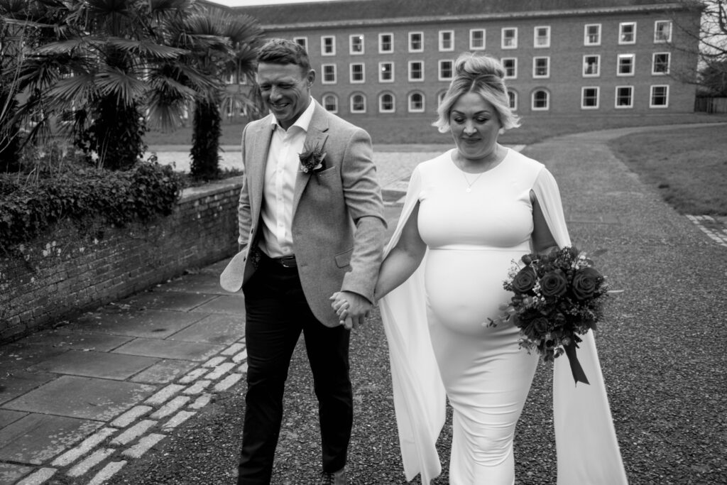 A photograph of a couple just married in Devon. Shot by UK Photographer, Chris Goddard.