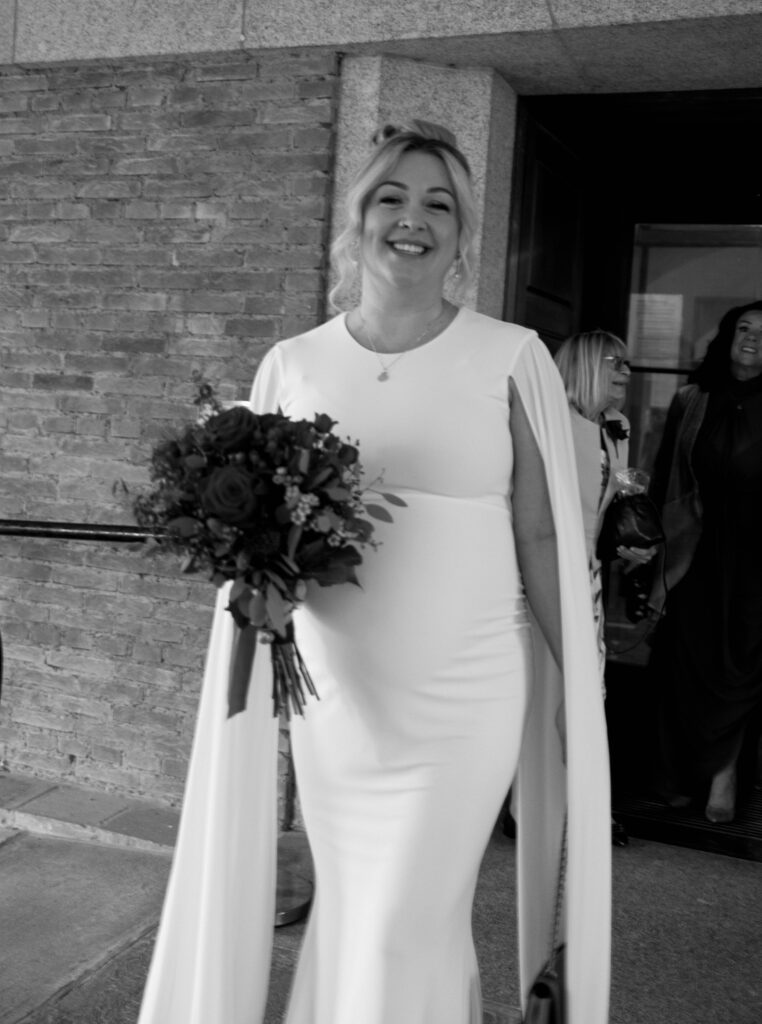A photograph of a couple just married in Devon. Shot by UK Photographer, Chris Goddard.