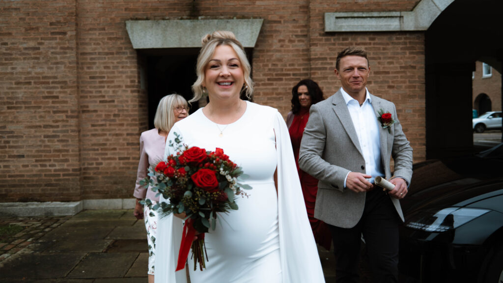A photograph of a couple just married in Devon. Shot by UK Photographer, Chris Goddard.
