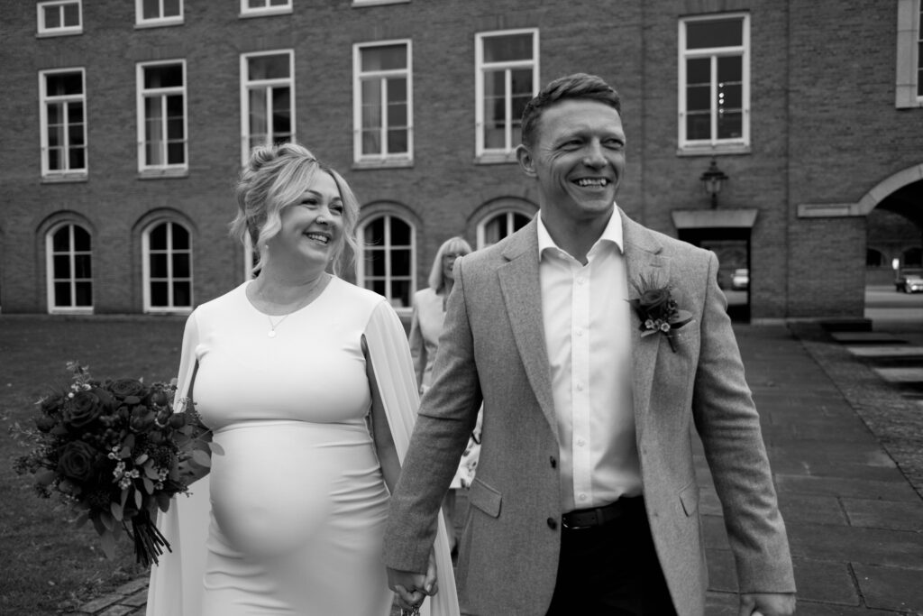 A photograph of a couple just married in Devon. Shot by UK Photographer, Chris Goddard.