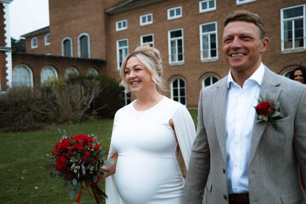 A photograph of a couple just married in Devon. Shot by UK Photographer, Chris Goddard.