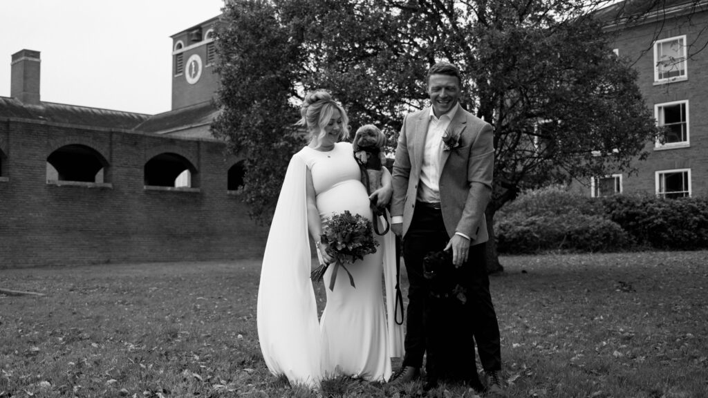 A photograph of a couple just married in Devon. Shot by UK Photographer, Chris Goddard.