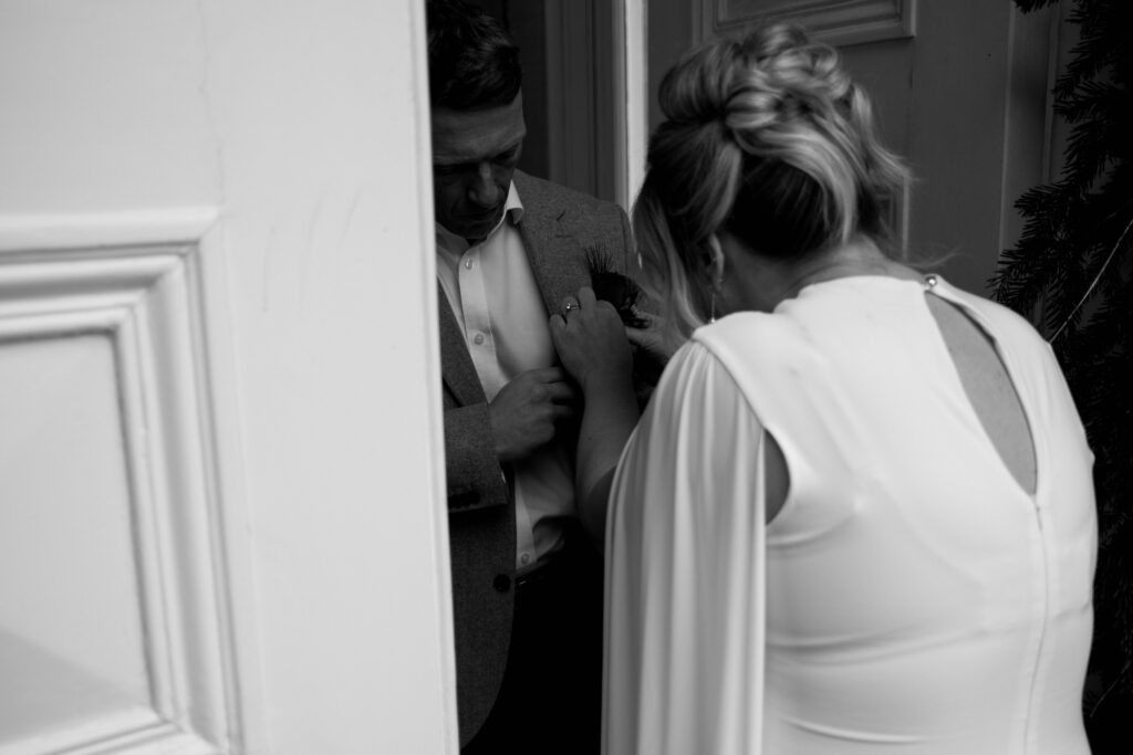 A photograph of a couple just married in Devon. Shot by UK Photographer, Chris Goddard.