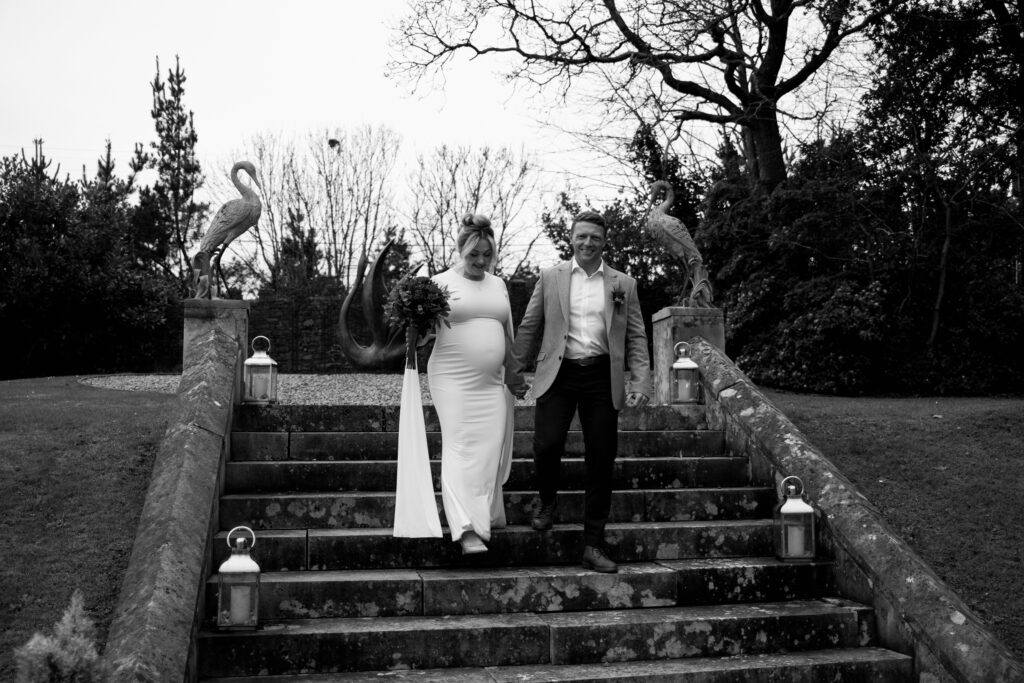 A photograph of a couple just married in Devon. Shot by UK Photographer, Chris Goddard.