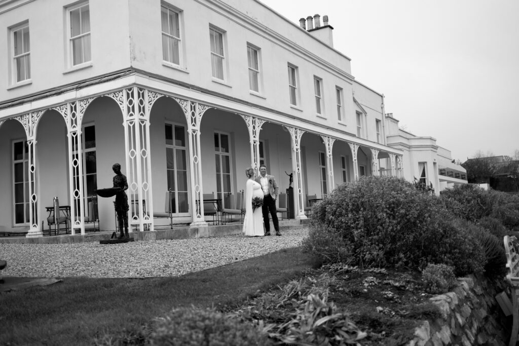 A photograph of a couple just married in Devon. Shot by UK Photographer, Chris Goddard.