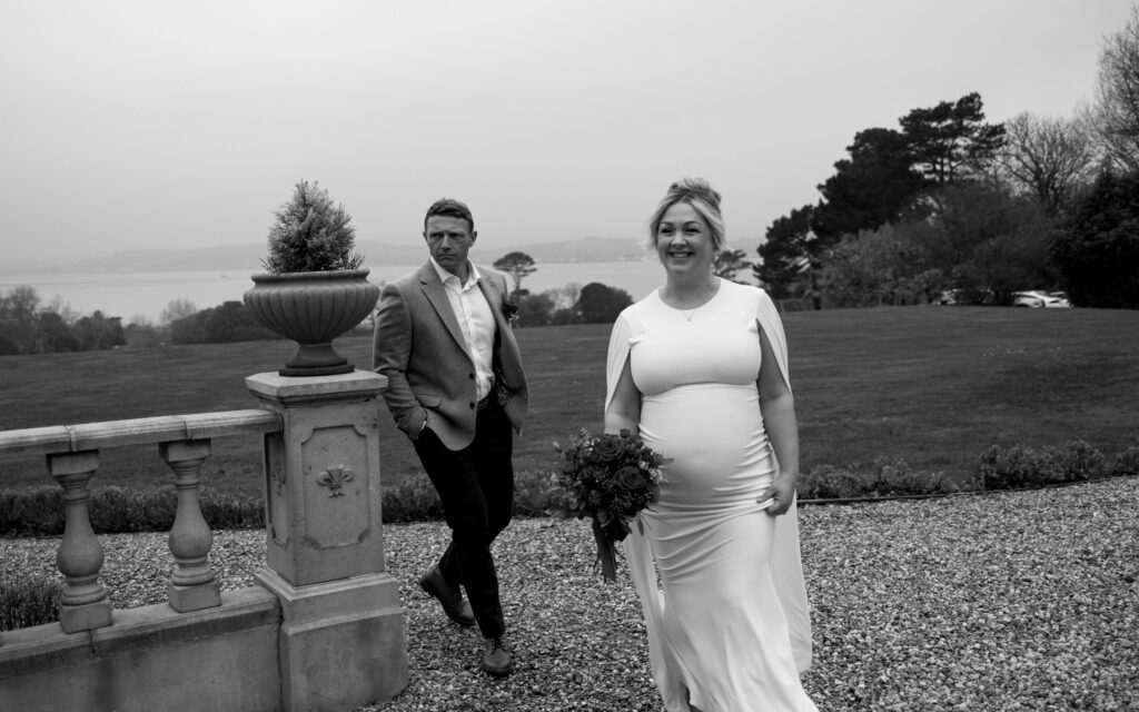 A photograph of a couple just married in Devon. Shot by UK Photographer, Chris Goddard.
