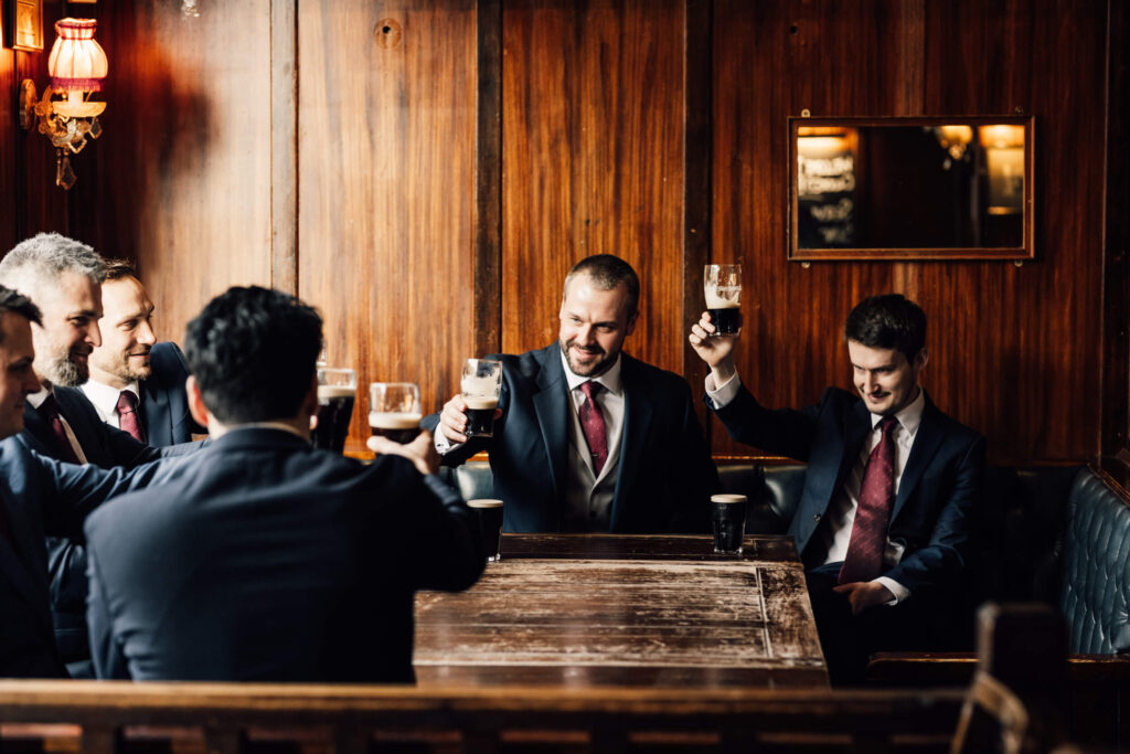 A couple just married at Clapton Country Club in London. Shot by UK wedding photographer, Chris Goddard.