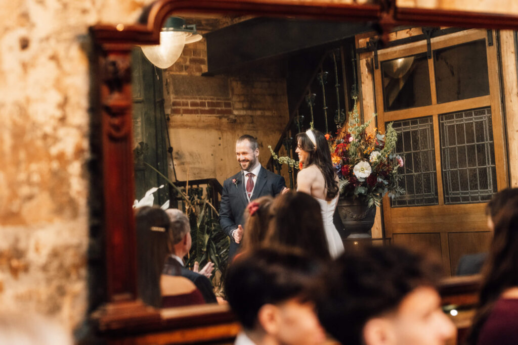 A couple just married at Clapton Country Club in London. Shot by UK wedding photographer, Chris Goddard.