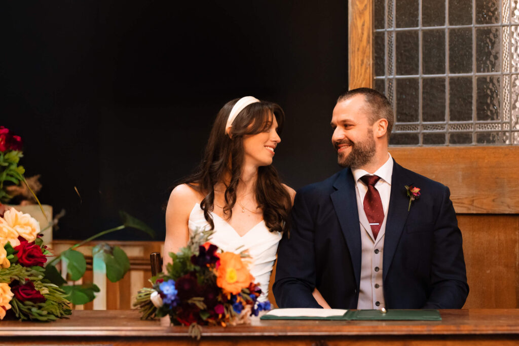 A couple just married at Clapton Country Club in London. Shot by UK wedding photographer, Chris Goddard.