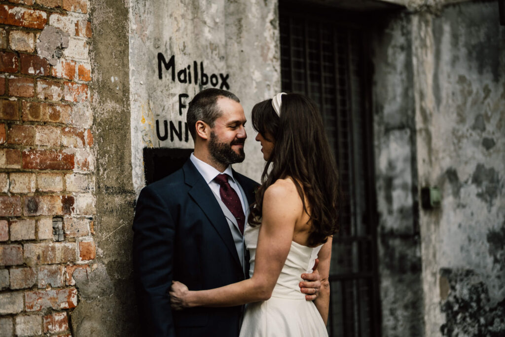 A couple just married at Clapton Country Club in London. Shot by UK wedding photographer, Chris Goddard.