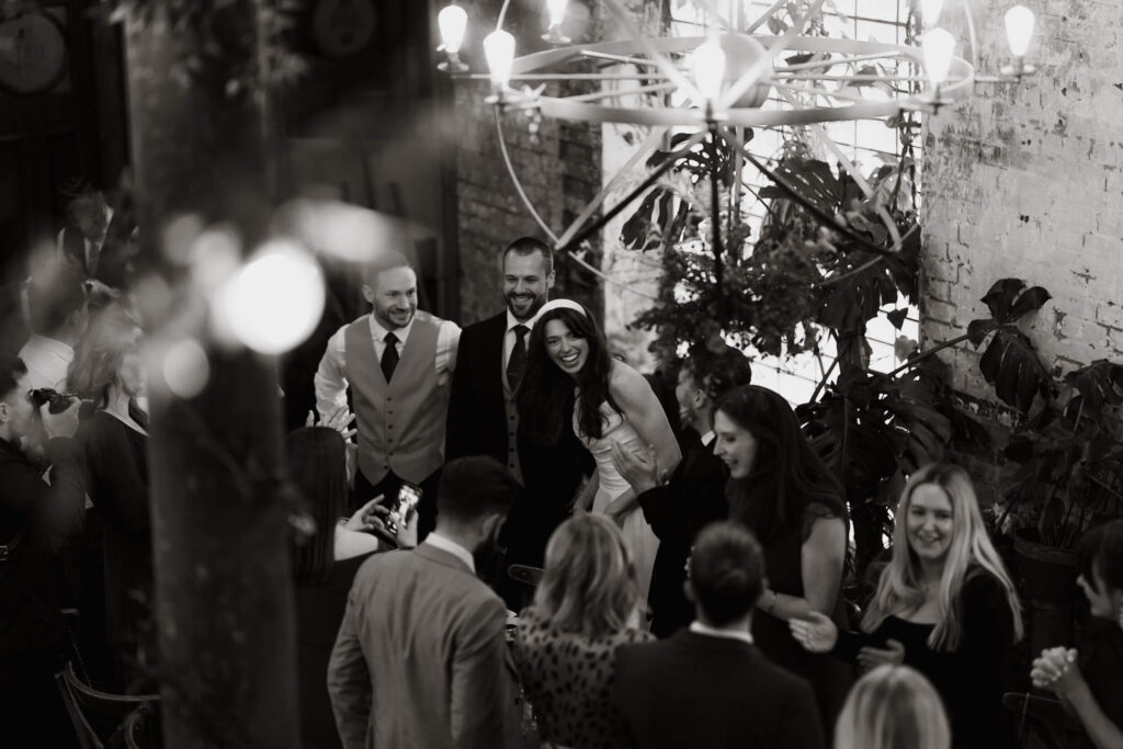 A couple just married at Clapton Country Club in London. Shot by UK wedding photographer, Chris Goddard.