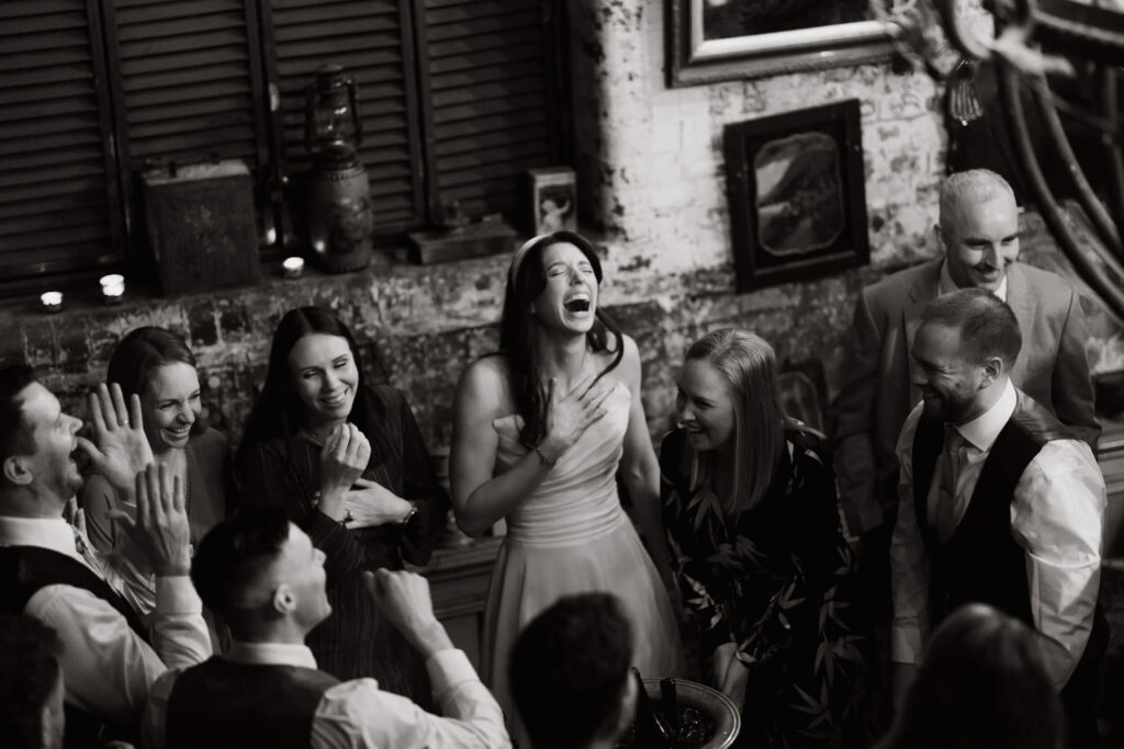 A couple just married at Clapton Country Club in London. Shot by UK wedding photographer, Chris Goddard.