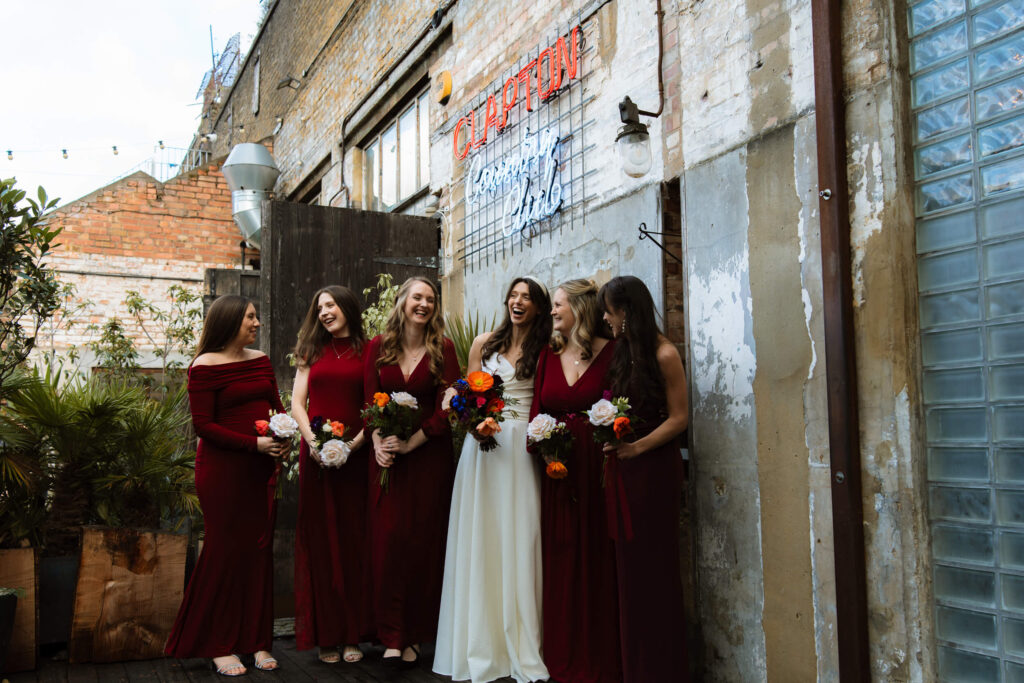 A couple just married at Clapton Country Club in London. Shot by UK wedding photographer, Chris Goddard.