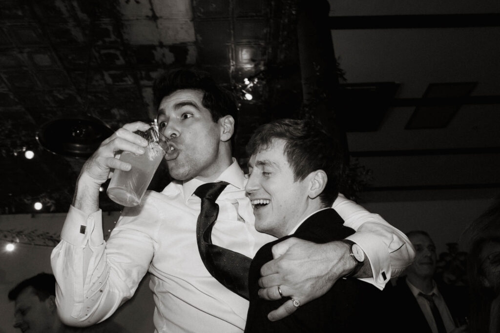 A couple just married at Clapton Country Club in London. Shot by UK wedding photographer, Chris Goddard.