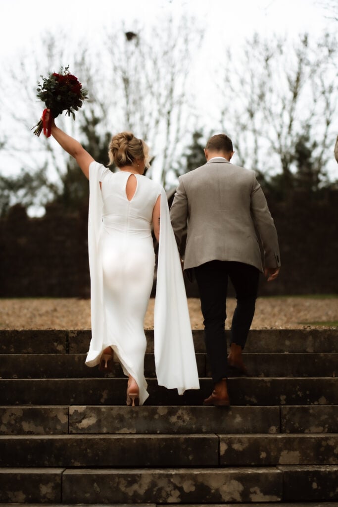 A couple just married at Clapton Country Club in London. Shot by UK wedding photographer, Chris Goddard.