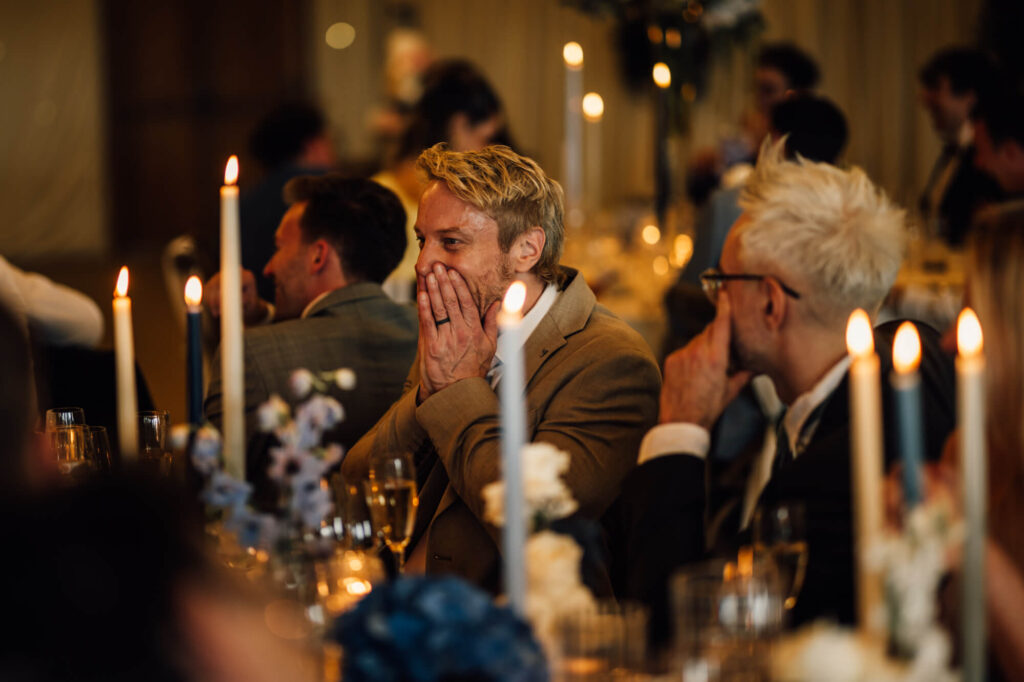 Image of two grooms shot by devon and cornwall wedding photographer, chris goddard