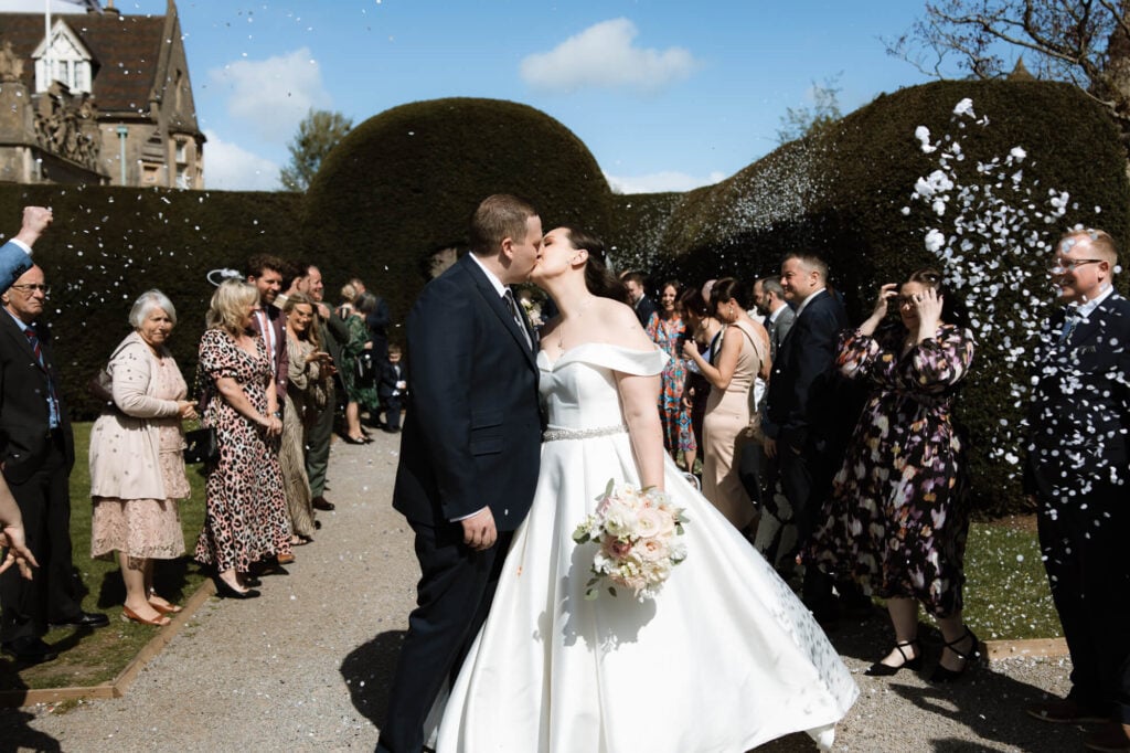 Image of bride and groom shot by devon and cornwall wedding photographer, chris goddard