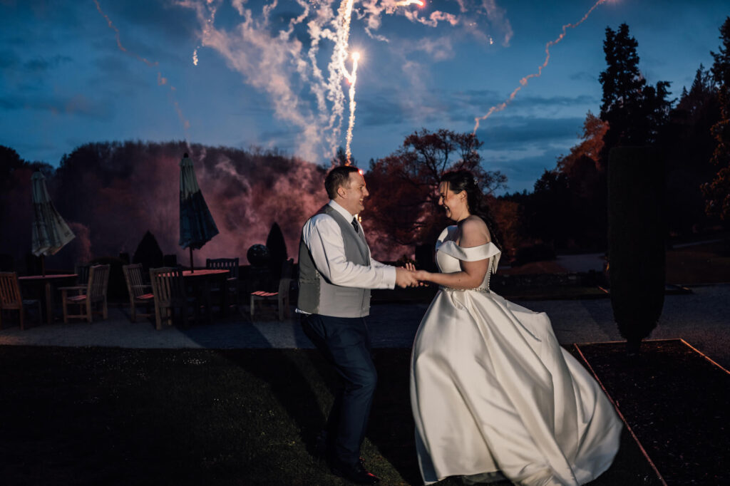 Image of bride and groom shot by devon and cornwall wedding photographer, chris goddard